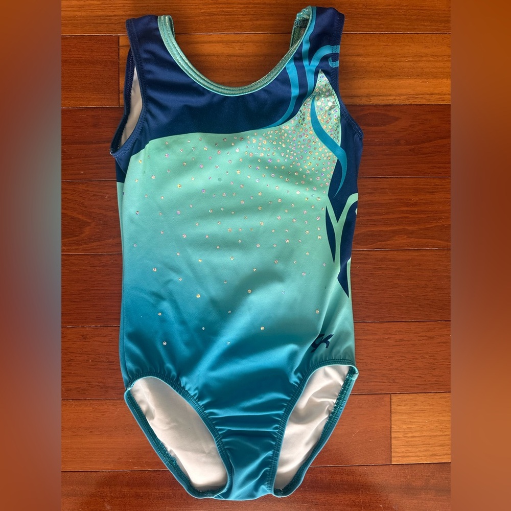 Blue and Teal GK Gymnastics Leotard-CL
